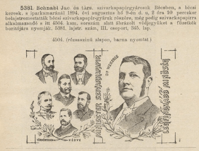 1894.08.09. Miniszter cigarettapapír