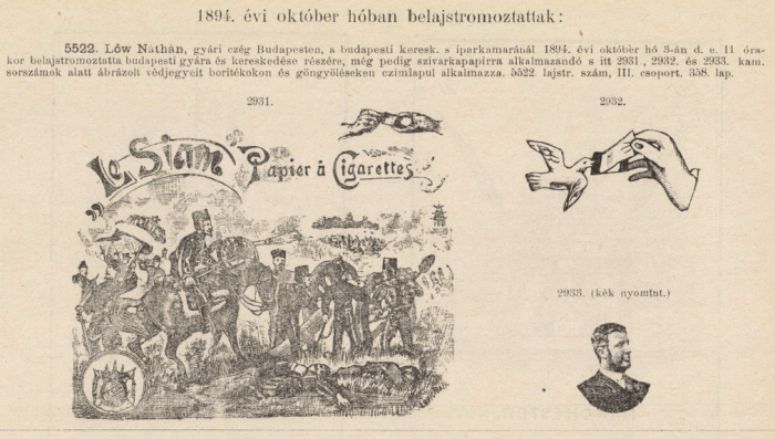 1894.10.03. Le Siam cigarettapapír
