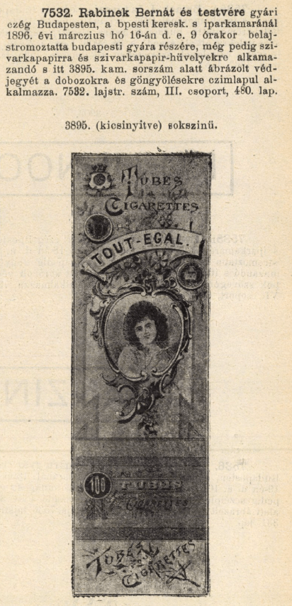 1896.03.16. Tout-Egal papír és hüvely