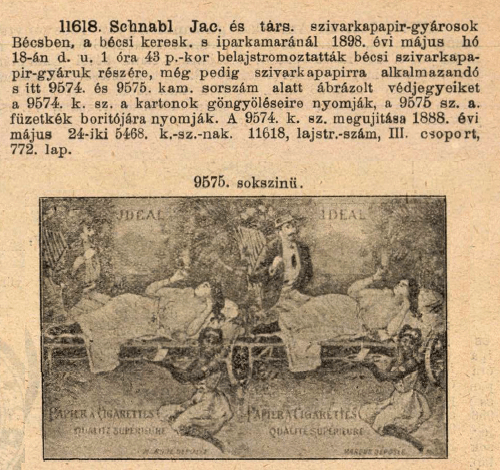 1898.05.18. Ideal cigarettapapír