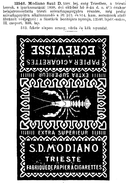 1898.10.08. Écrevisse cigarettapapír