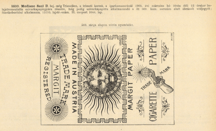 1900.03.10. Margit cigarettapapír