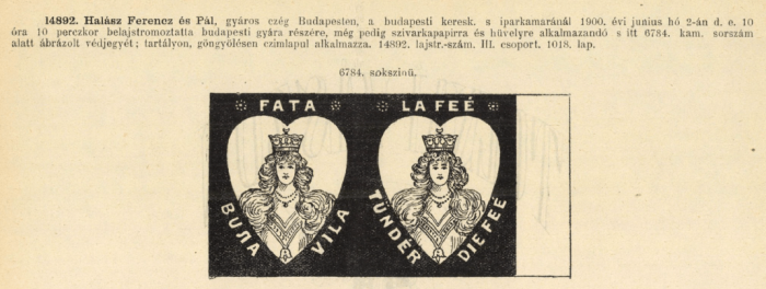 1900.06.02. Tündér papír és hüvely