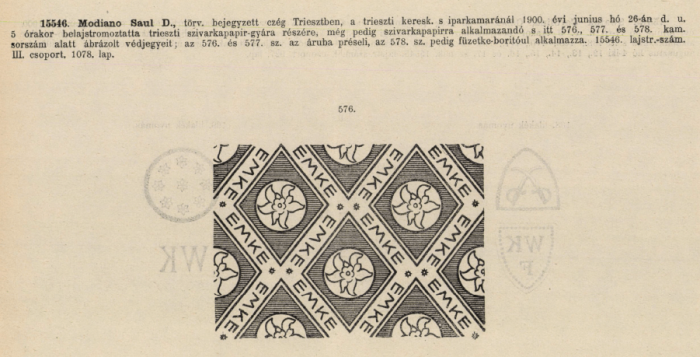 1900.06.26. EMKE cigarettapapír