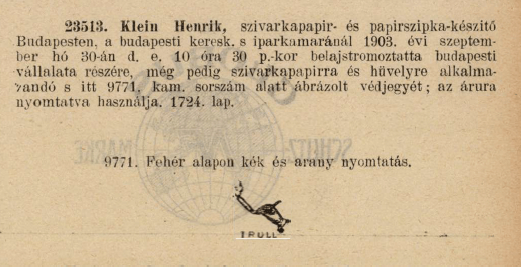 1903.09.30. Trull papír és hüvely