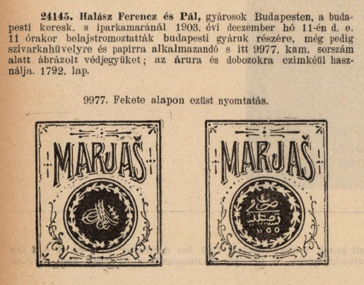 1903.12.11. Marjas papír és hüvely