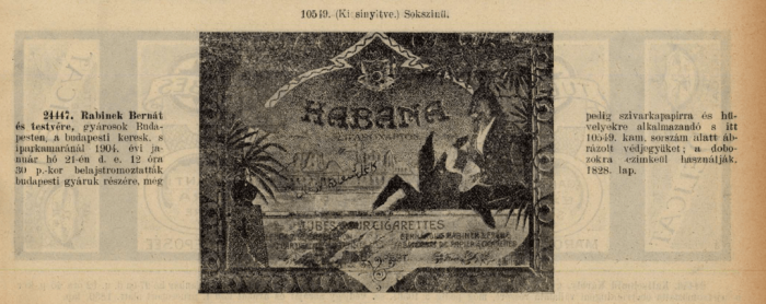 1904.01.21. Habana papír és hüvely