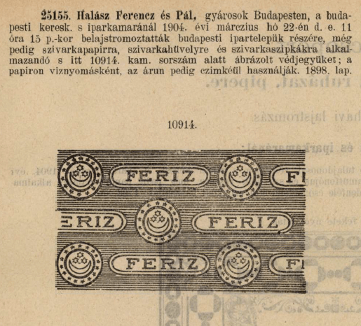 1904.03.22. Feriz papír és hüvely