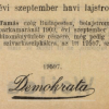 1909.09.11. Demokrata papír és hüvely