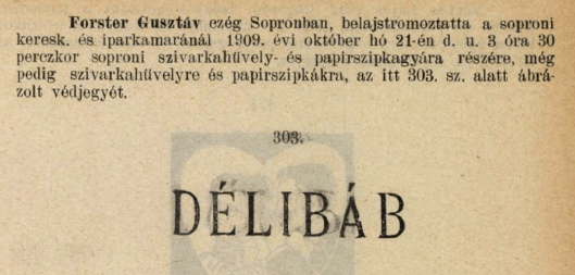 1909.10.21. Délibáb hüvely és szipka