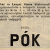 1909.11.30. Pók papír és hüvely