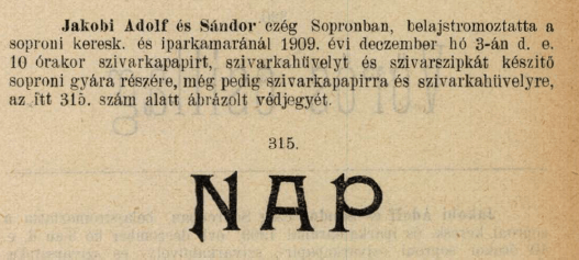 1909.12.03. Nap papír és hüvely