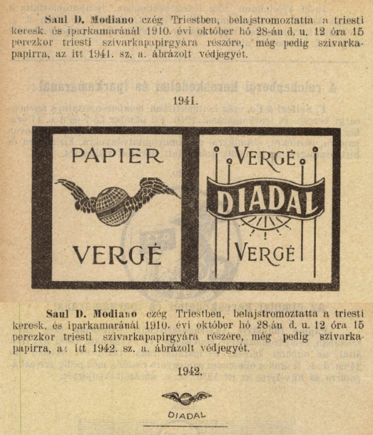 1910.10.28. Diadal cigarettapapír
