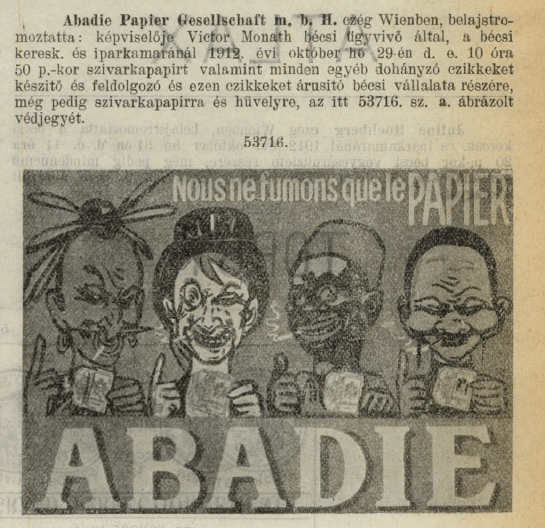 1912.10.29. Abadie papír és hüvely