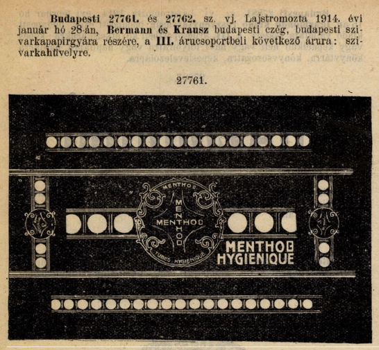 1914.01.28. Menthod Hygienique hüvely