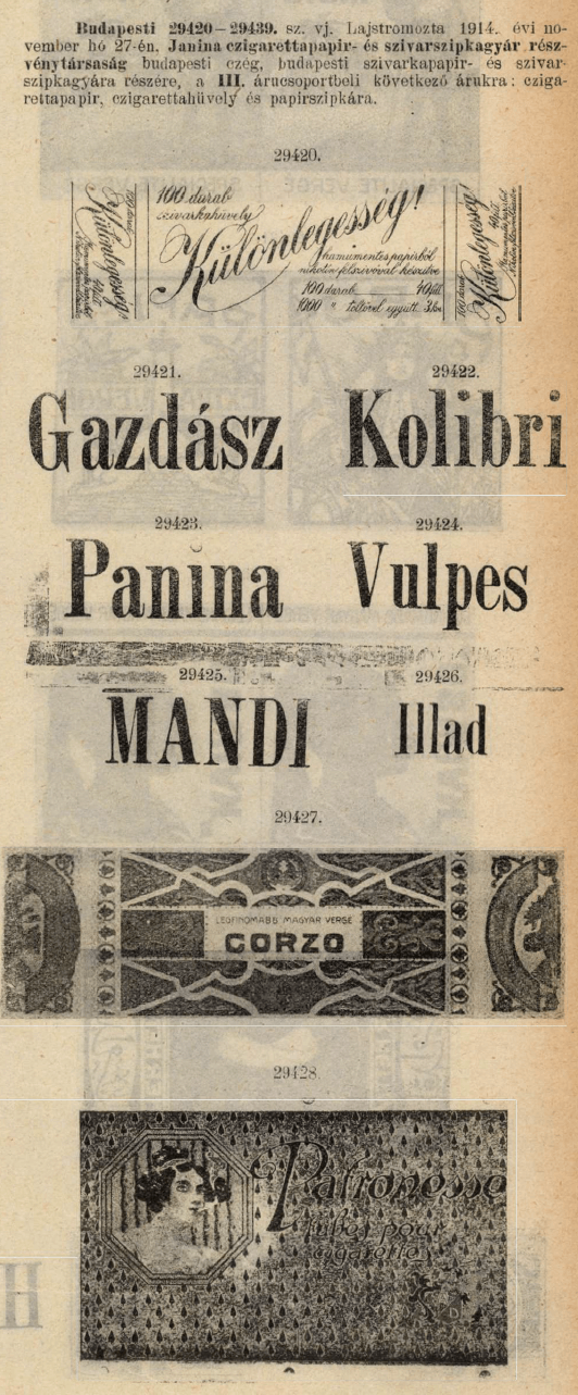 1914.11.27. Papírok és hüvelyek