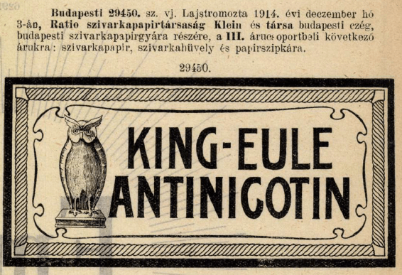 1914.12.03. King-Eule papír és hüvely