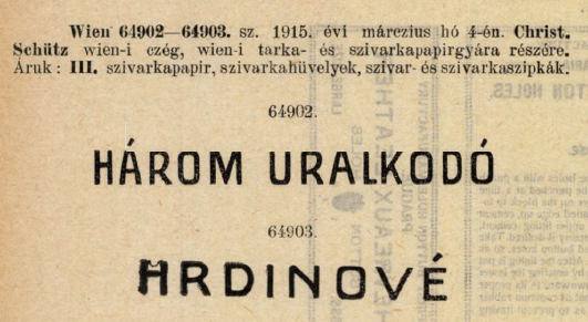 1915.03.04. Három uralkodó
