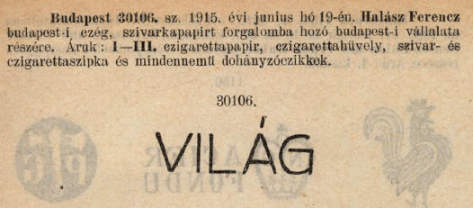 1915.06.19. Világ papír és hüvely