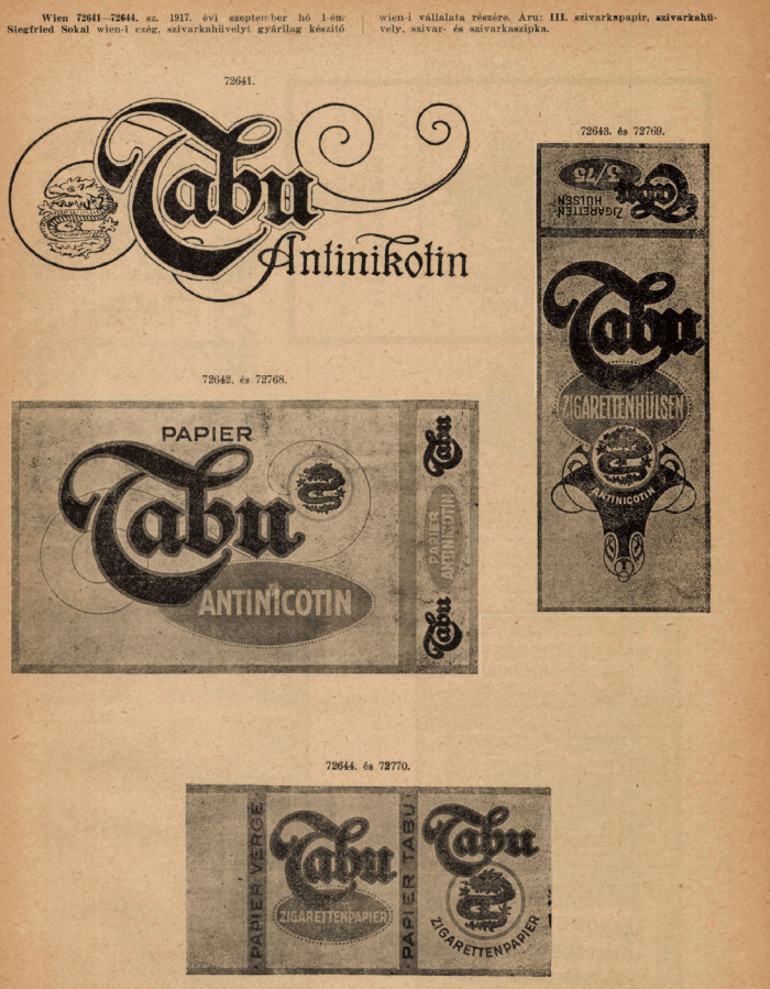 1917.09.01. Tabu papír és hüvely