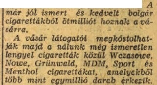 1955.04.27. Vásári cigaretták