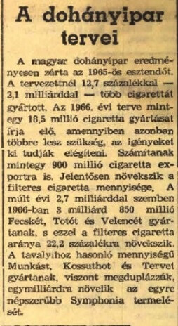 1966.01.06. A dohányipar tervei