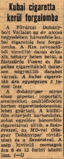 1966.10.22. Kubai cigaretta