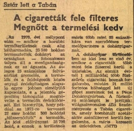 1973.02.09. Filteres cigaretták 2.