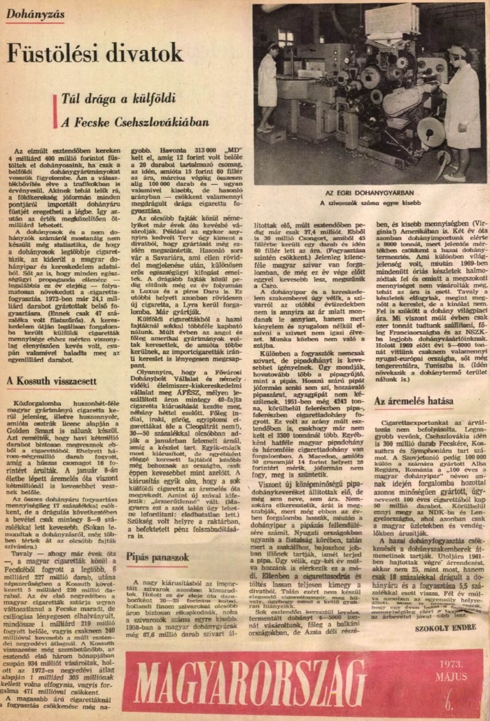 1973.05.06. Dohányipar