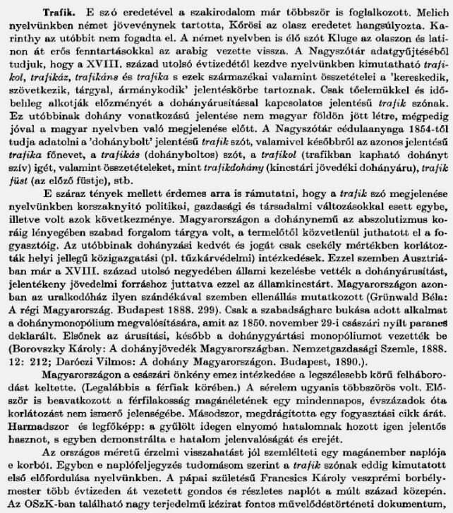 1973. Trafik és dohányipar