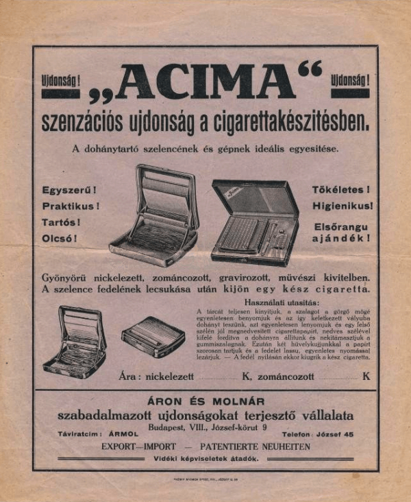 Acima cigarettakészítő