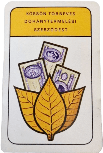 Dohánytermelési szerződés - 1970.