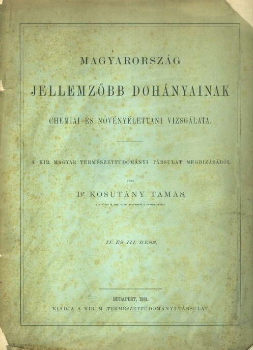 Kosutány: Magyarország dohányai...