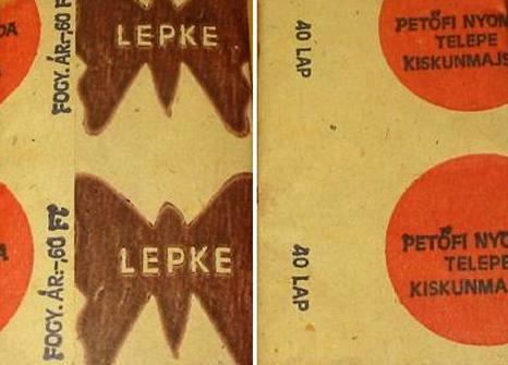 Lepke cigarettapapír 12. Lepke cigarettapapír 12.
