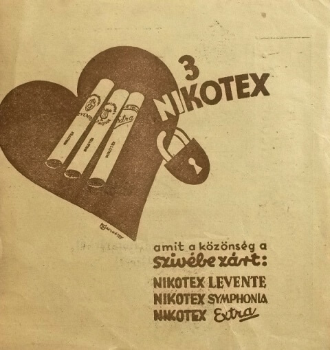 Nikotex reklám csekken 1.
