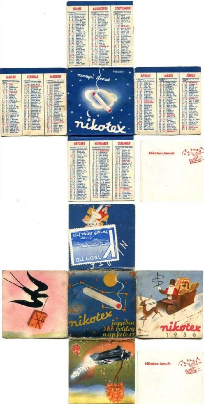 Nikotex reklámnaptár, 1936