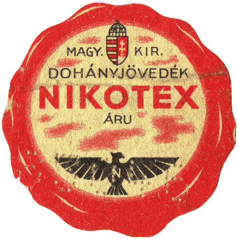 Nikotex dohányáru pecsétjegy