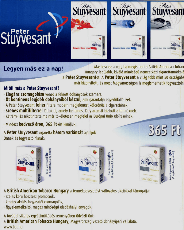 Peter Stuyvesant cigaretta - 2003