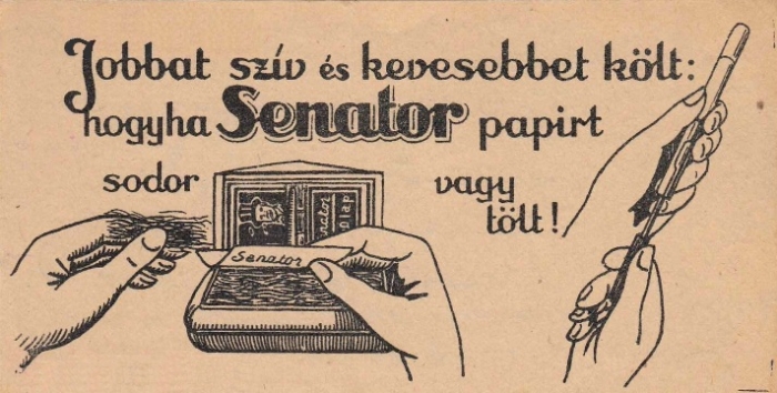 Senator papír és hüvely 25.